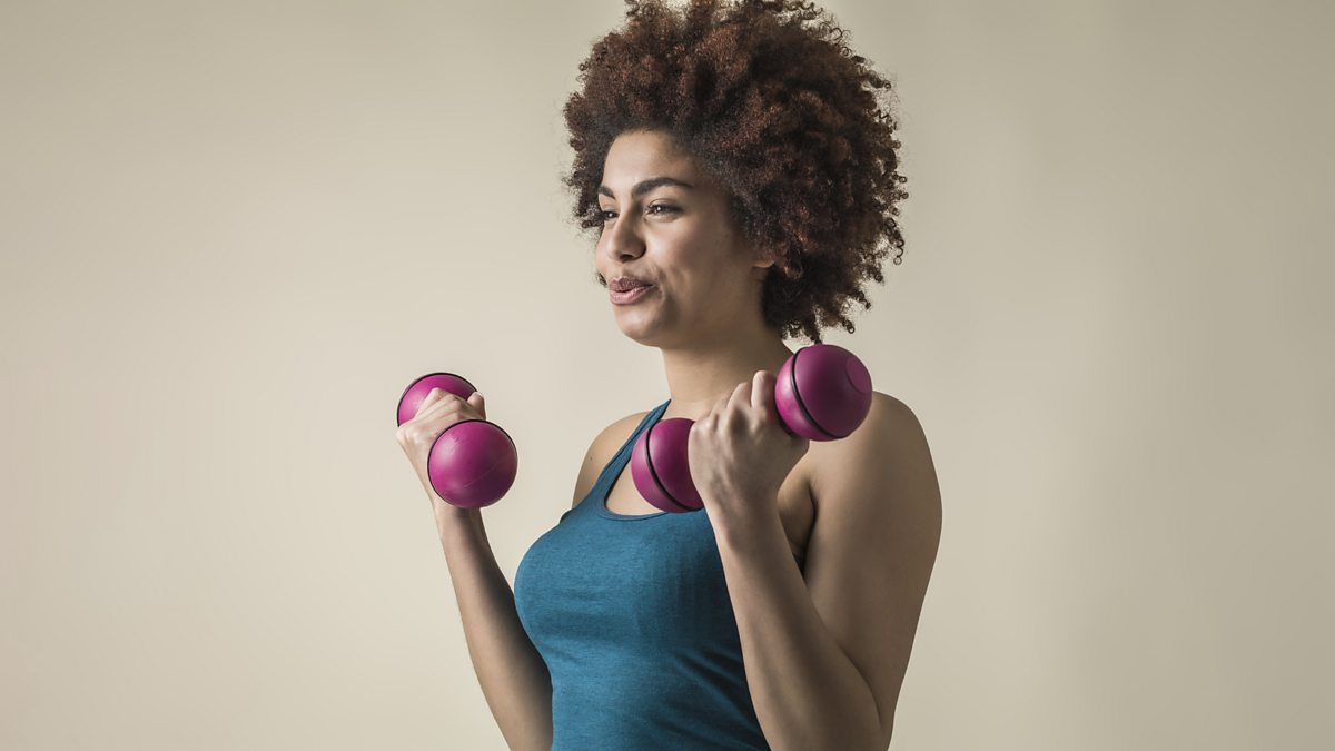 JazzerciseBSE's tweet card. Dr Michael Mosley investigates the benefits of pumping iron.