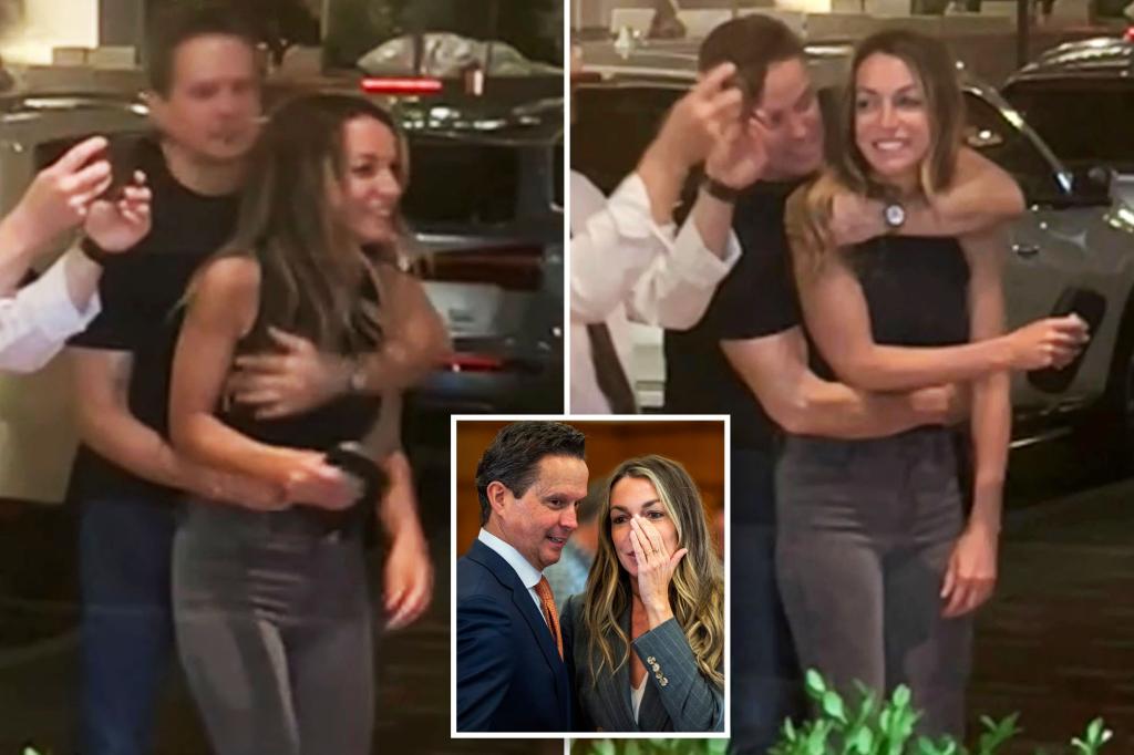 NewsUMissed2022's tweet card. The iPhone Live Photo appeared to capture Karen Read being embraced by lawyer Alan Jackson, outside a Boston steakhouse.