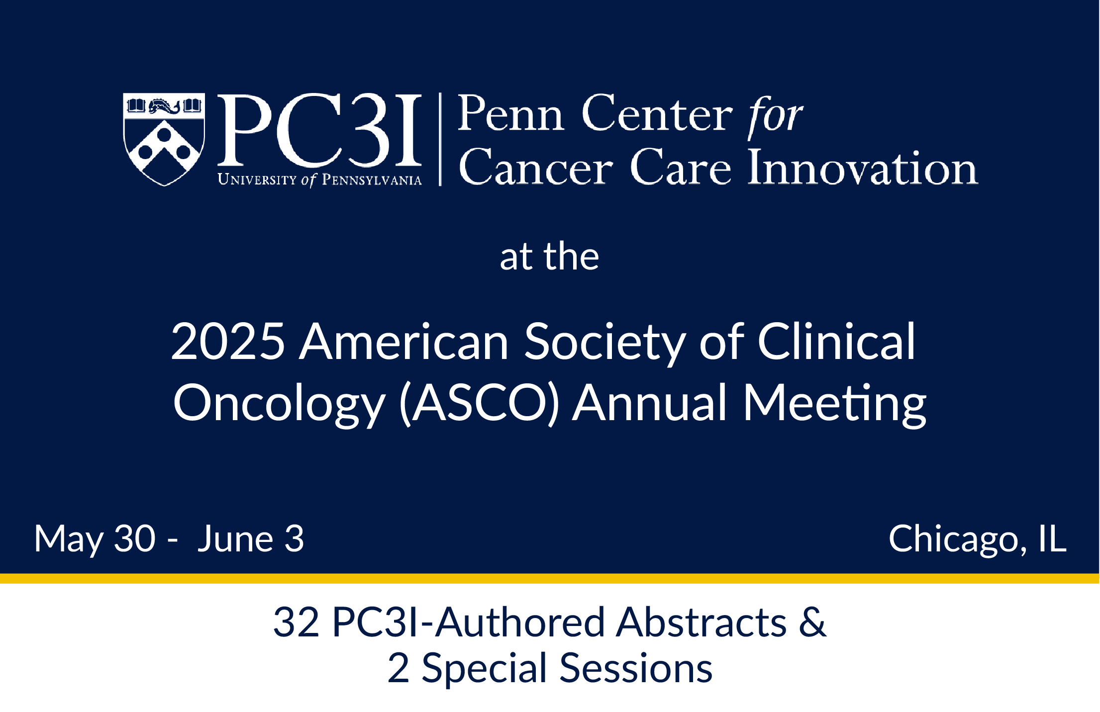 CharuAggarwalMD's tweet card. PC3I Faculty, Fellows, and staff present 32 Abstracts at the 2025 American Society of Clinical Oncology (ASCO) Annual Meeting.