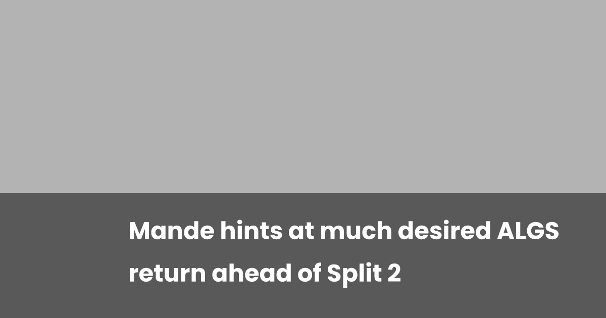 TAG_tom_apex's tweet card. Mande has revealed that he might return to the ALGS for Split 2, with the Dane set to scrim with a new roster over the next few weeks.