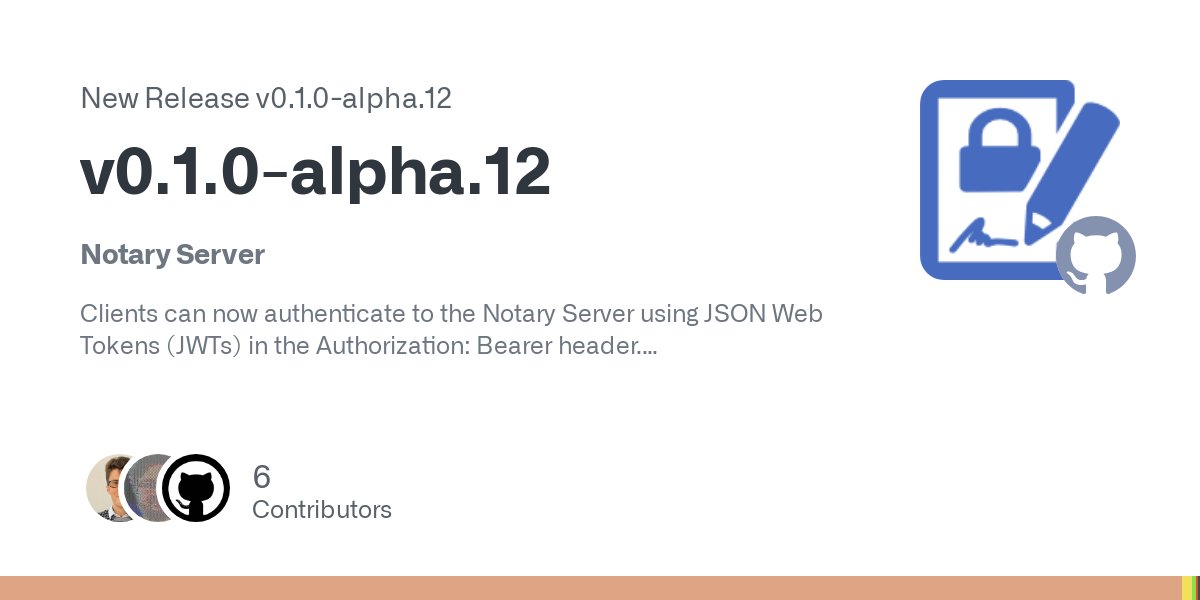tlsnotary's tweet card. Notary Server Clients can now authenticate to the Notary Server using JSON Web Tokens (JWTs) in the Authorization: Bearer header. Benchmarking A new, enhanced harness CLI lets you benchmark the TL...