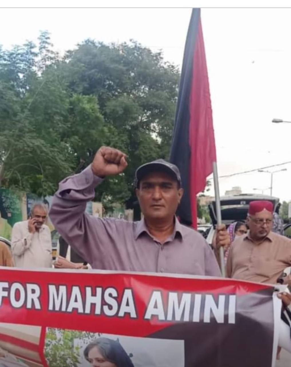 ASF_IWA's tweet card. Veteran anarchist and member of Workers Solidarity Federation, the Pakistan affiliate of IWA, has been arrested and detained by Karachi Police at a demonstration to protest against religious extrem...