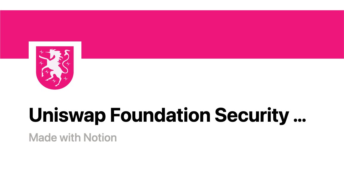 devinawalsh's tweet card. What is the Uniswap Foundation Security Fund?