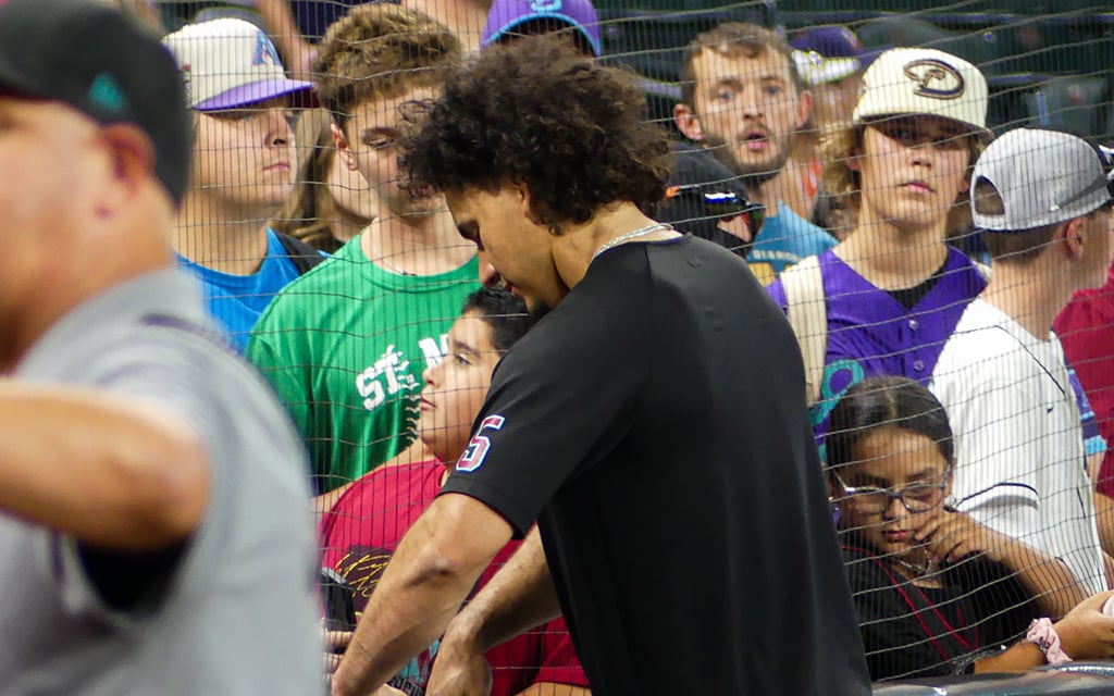 pwmoses11's tweet card. The Arizona Diamondbacks will be playing the Athletics at their temporary home, a minor league ballpark in Sacramento, to kick off August. Diaomondbacks outfielder Corbin Carroll will return to the...