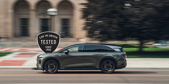 LetsGoLucid2022's tweet card. The Gravity is the quickest SUV we've ever tested, beating out the 850-hp Rivian R1S Tri-Motor and Lamborghini Urus Performante.