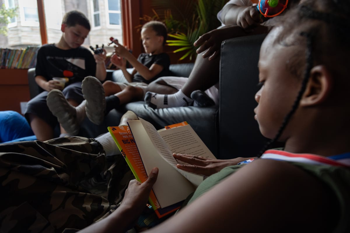 ShaneClaiborne's tweet card. Closing the distance between families and their favorite books, The Simple Library gives kids and adults a place to relax and read without traveling too far.