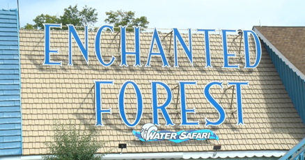 WKTV's tweet card. Enchanted Forest Water Safari is closed today due to a power outage.