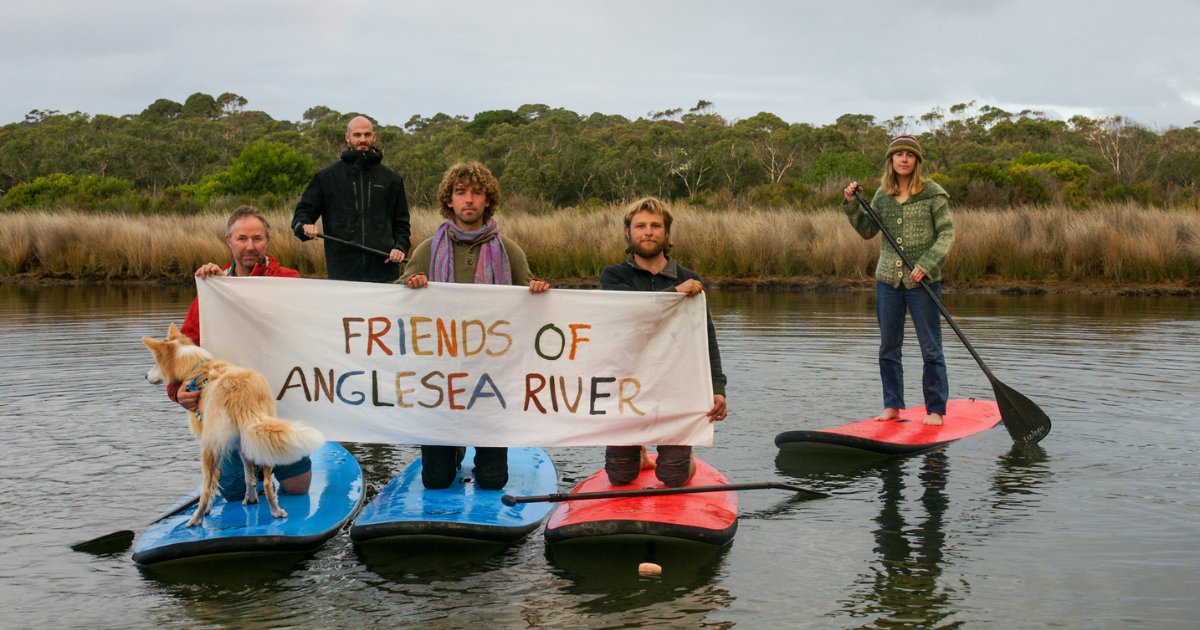 ReclaimAnglesea's tweet card. Alcoa groundwater extraction plan sparks community backlash in Anglesea over river health and environmental risks. Have your say by July 11.