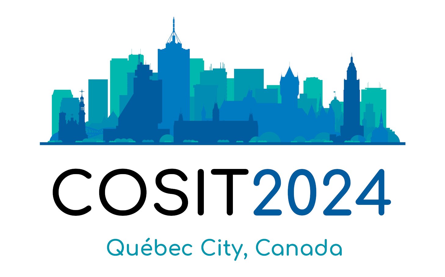 cosit2024's tweet card. September 17-20, 2024 | Quebec City, Canada. COSIT brings together researchers focused on theoretical (and applied aspects) of spatial information.