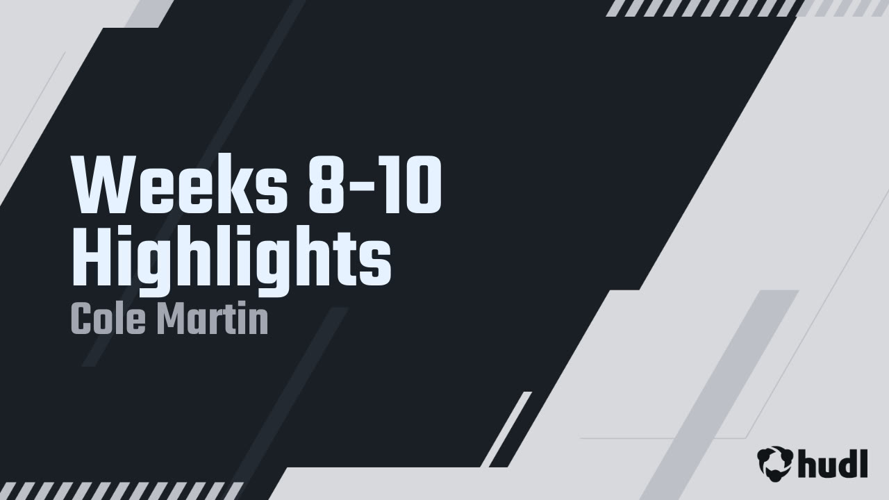 CMartin_LB_2026's tweet card. Weeks 8-10 Highlights
