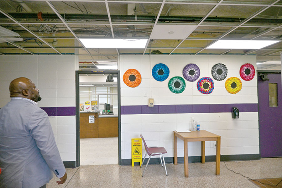 CDispatch's tweet card. As parents dropped their students off for the first day of school Thursday, they may have noticed missing ceiling tiles and taped off construction areas at their schools.