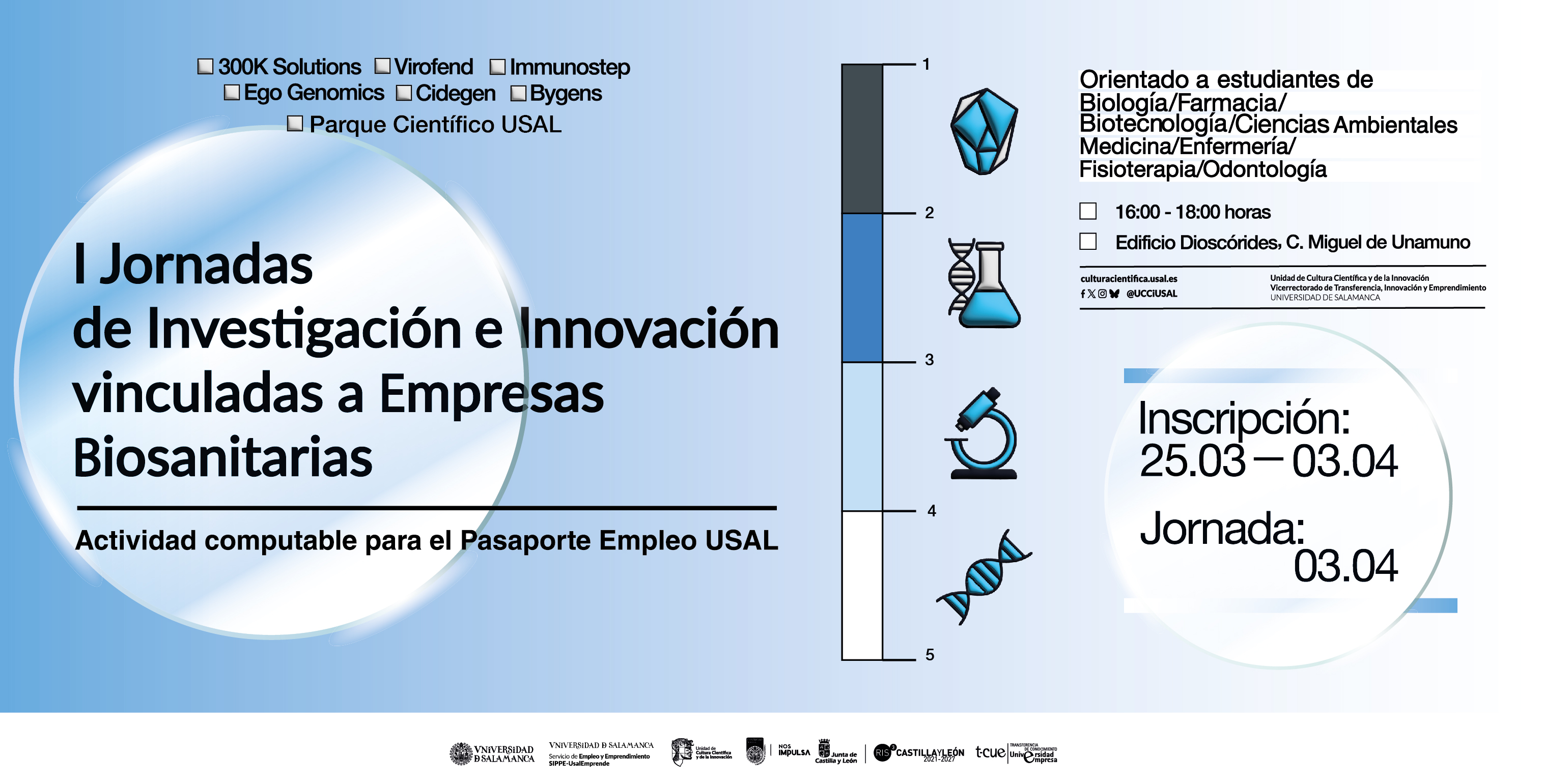 fgusal's tweet card. I Jornadas de Investigación e Innovación vinculadas a Empresas Biosanitarias - Unidad de Cultura...