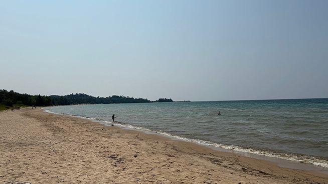 wjrradio's tweet card. Photo: Jillian Fellows ~ USA TODAY NETWORK DETROIT, July 25, 2025 ~ Lake Michigan is considered to be the most dangerous body of water in the country. Multiple factors, including strong rip currents,...