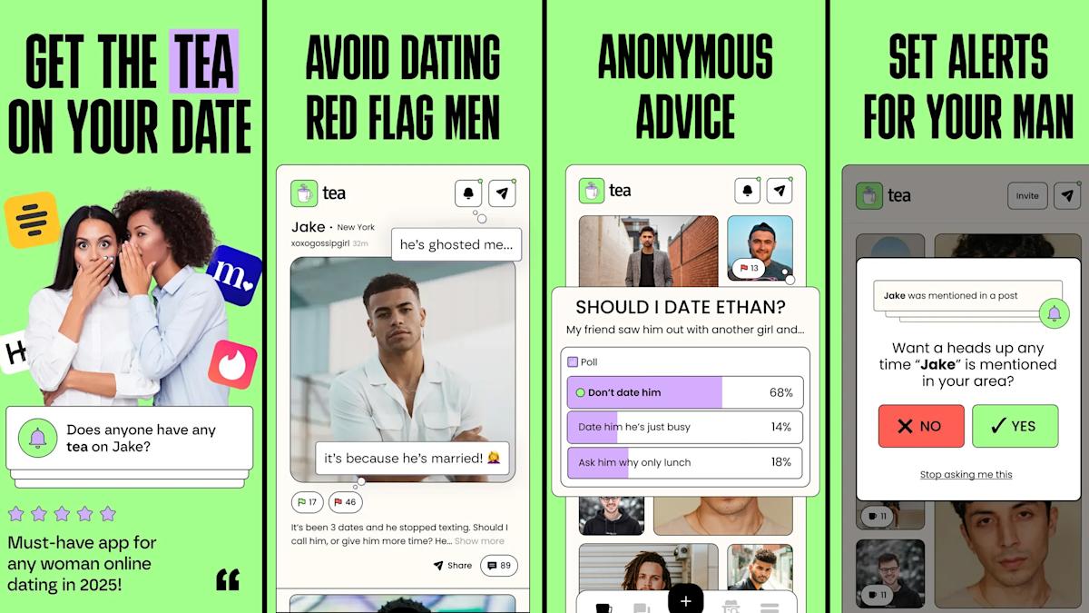 earljackson1776's tweet card. The app allows women to share safety info and personal data about men they've met.