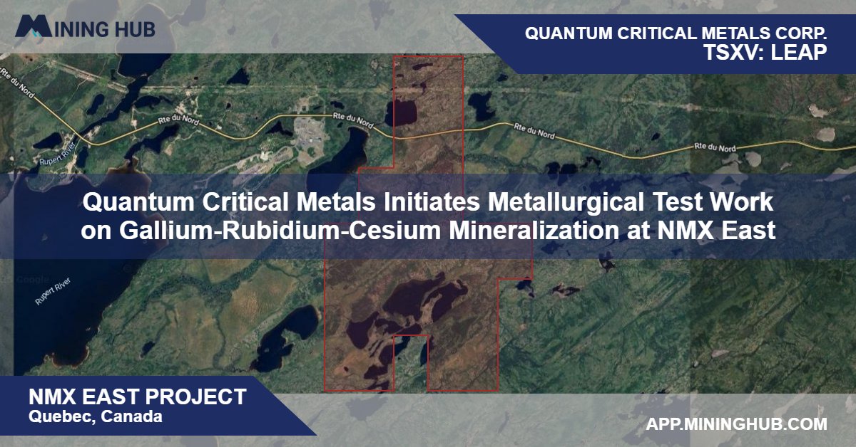 Mining_Hub_'s tweet card. Vancouver, BC – TheNewswire - July 25, 2025 – Quantum Critical Metals Corp. (TSX.V: LEAP | OTCQB: ATOXF | FSE: 86A1) ("Quantum" or the "Company") is pleased to announce that a core test sample from...