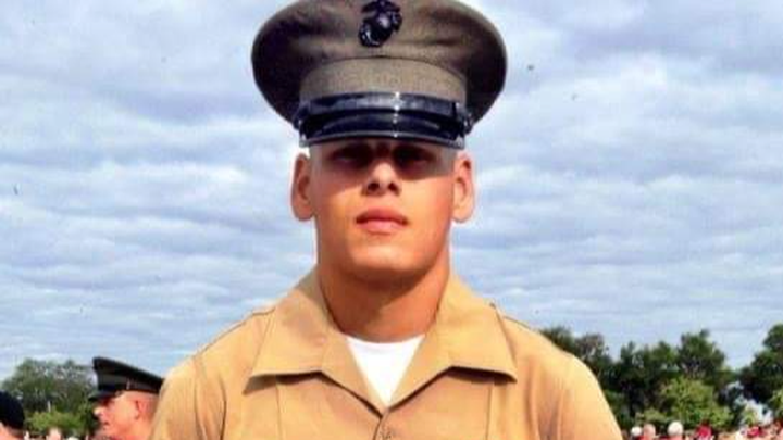 BadgerMine2's tweet card. My name is ed, and I’m a Marine Corps veteran currently facing homelessness with my … ed Morony needs your support for Help a Veteran & Service Dog Start Over