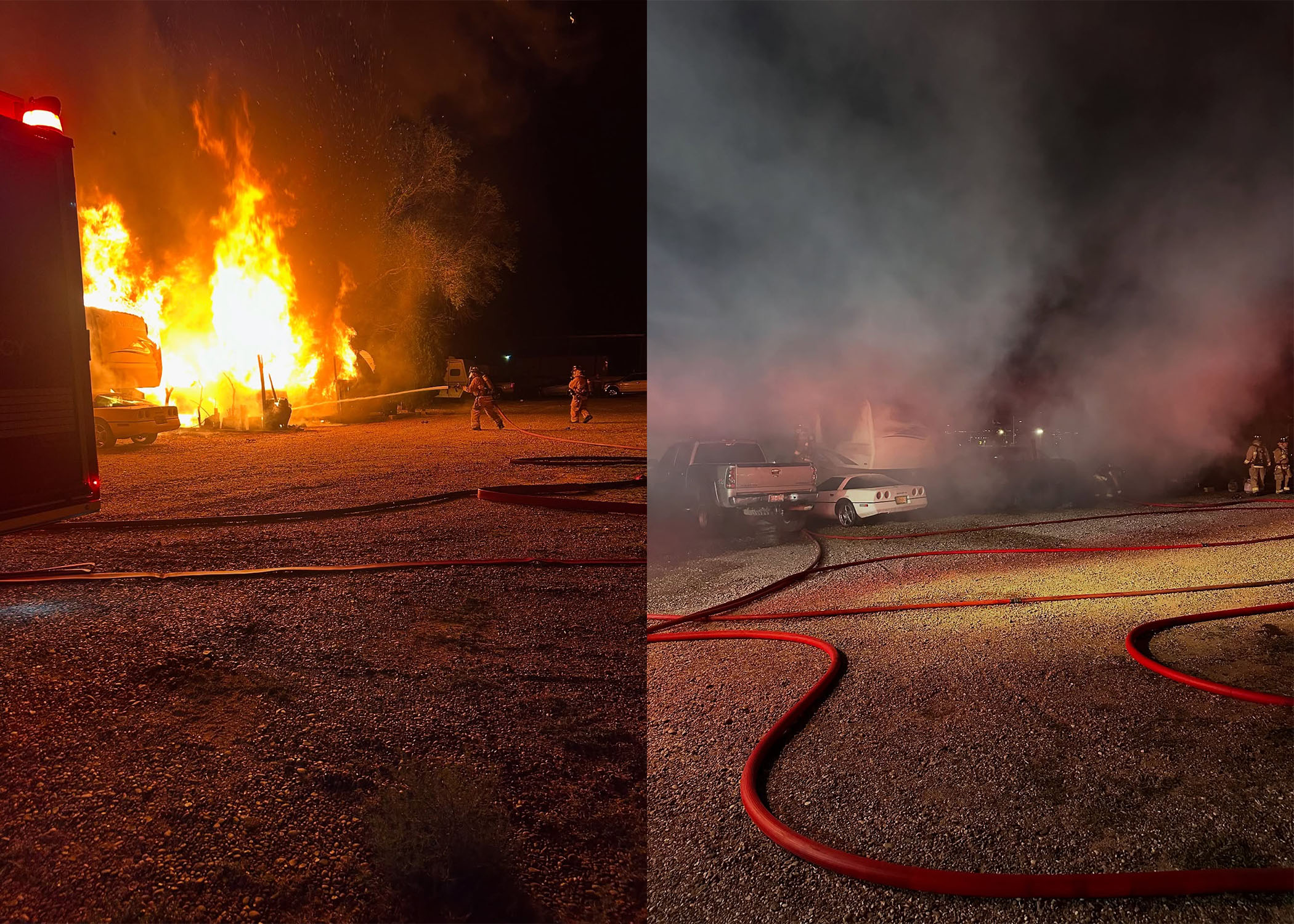 ABQRAW's tweet card. Albuquerque - At approximately 2:15 AM on July 25, Albuquerque Fire Rescue responded to a call regarding a large outside fire at 9201 Central Ave NW. AFR states that as additional calls came in...