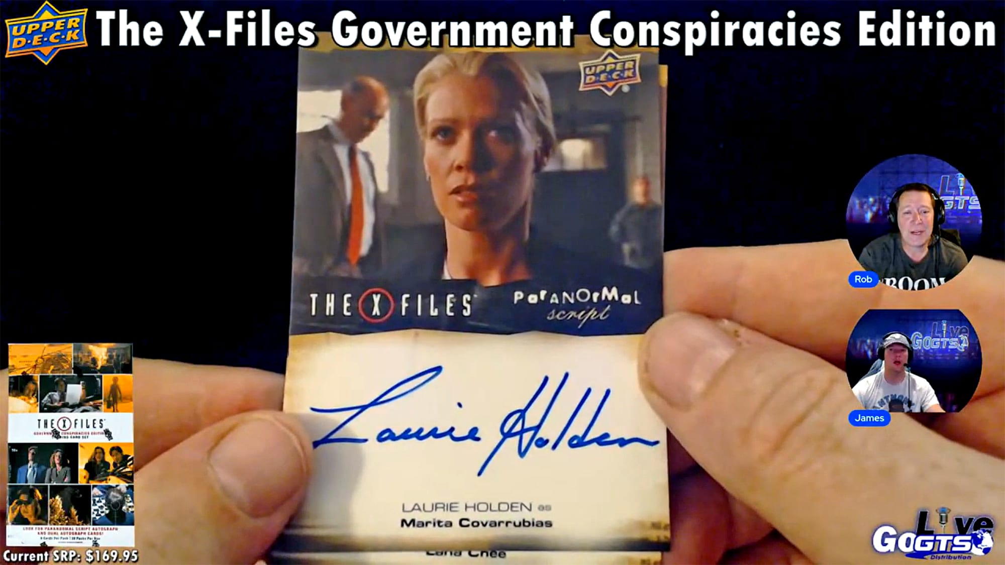 GoGTSLive's tweet card. Box Break: 2025 Upper Deck The X-Files Government Conspiracies Edition Trading Cards - The guys from Go GTS Live ripped a box of this popular TV series trading card product from July 24th's episode!