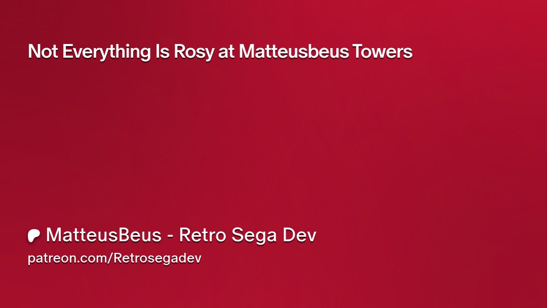 matteusbeus's tweet card. Get more from MatteusBeus - Retro Sega Dev on Patreon