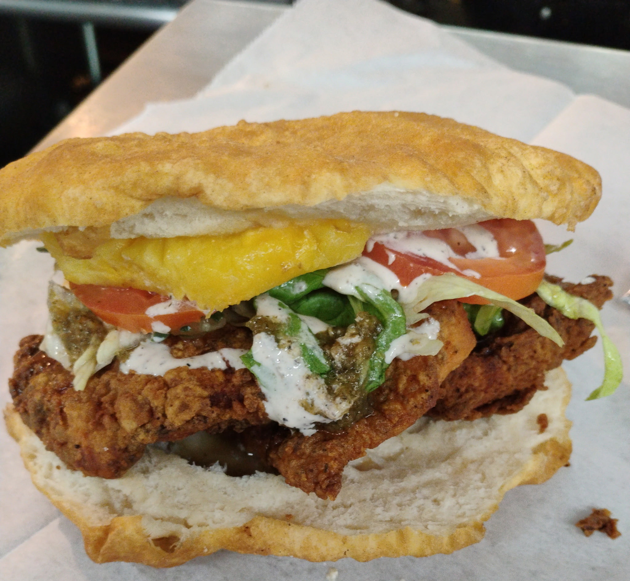 NewsTimes's tweet card. Stratford's K&S Roti Shop offers a unique opportunity to eat shark in Connecticut.