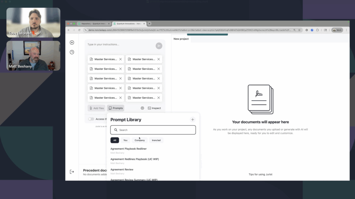 ironclad_inc's tweet card. Watch the recording of this webinar to learn how to find opportunities to proactively reduce spend in your supplier contract using AI.