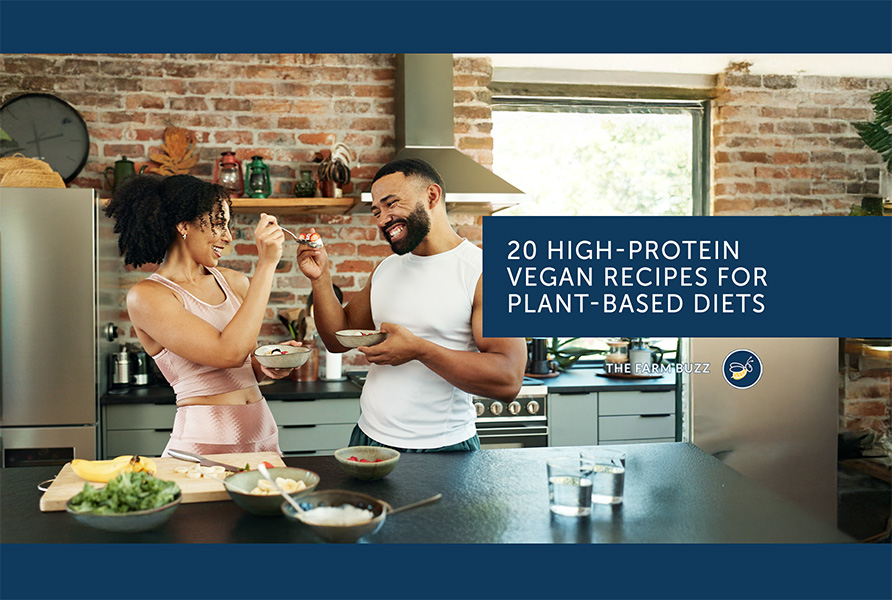 FARMUSA's tweet card. Get 12-35g plant-based protein per serving with these 20 easy vegan recipes: tacos, stir-fry, pasta & more. Flavor-packed meatless meals for any diet.