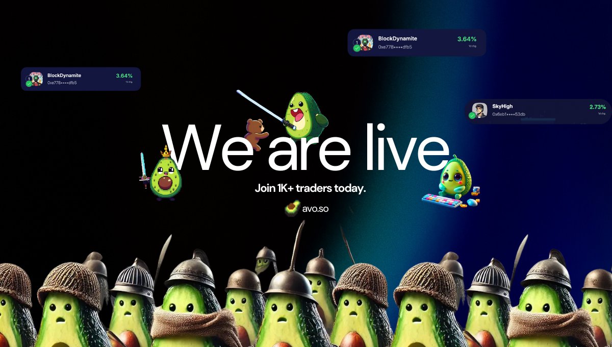 Avo.so launch image with avocado characters