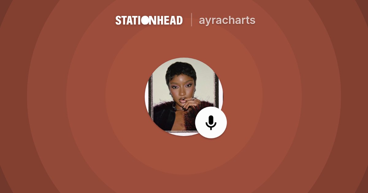 ayracharts's tweet card. Listen to ayracharts live on Stationhead