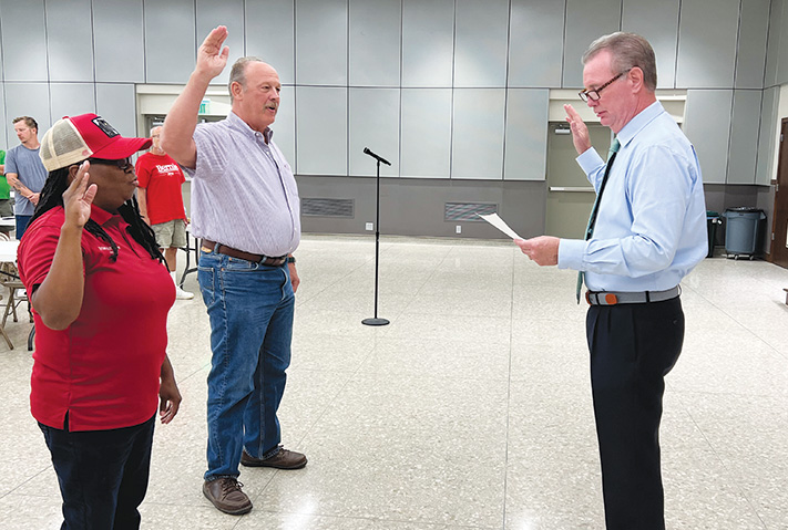 stllaborcouncil's tweet card. ST. LOUIS LABOR COUNCIL President Pat Kellett (right) swore-in newly named sergeants-at-arms Tiffany McPherson (left), of the American Federation of Government Employees (AFGE) Local 96, and Bernie...