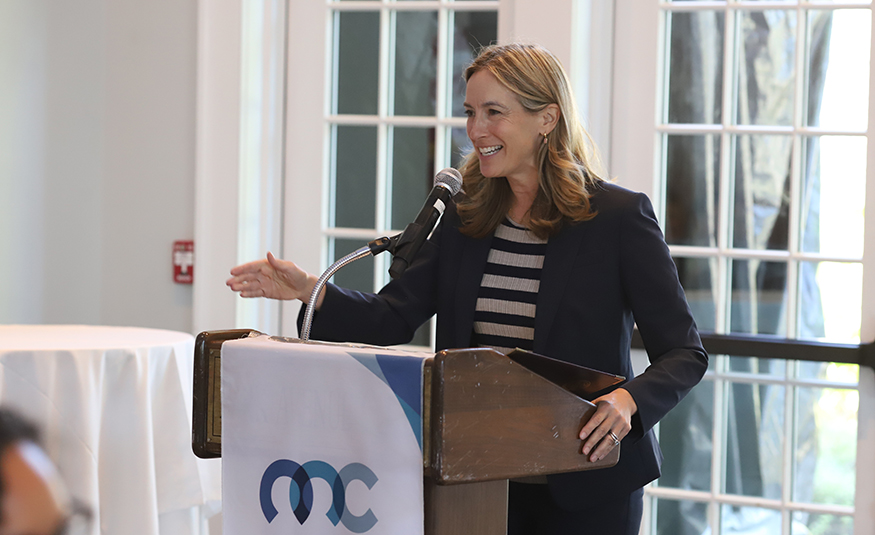 NJBIZ's tweet card. Democratic gubernatorial candidate Mikie Sherrill named Centenary University President Dale Caldwell as her pick for lieutenant governor.