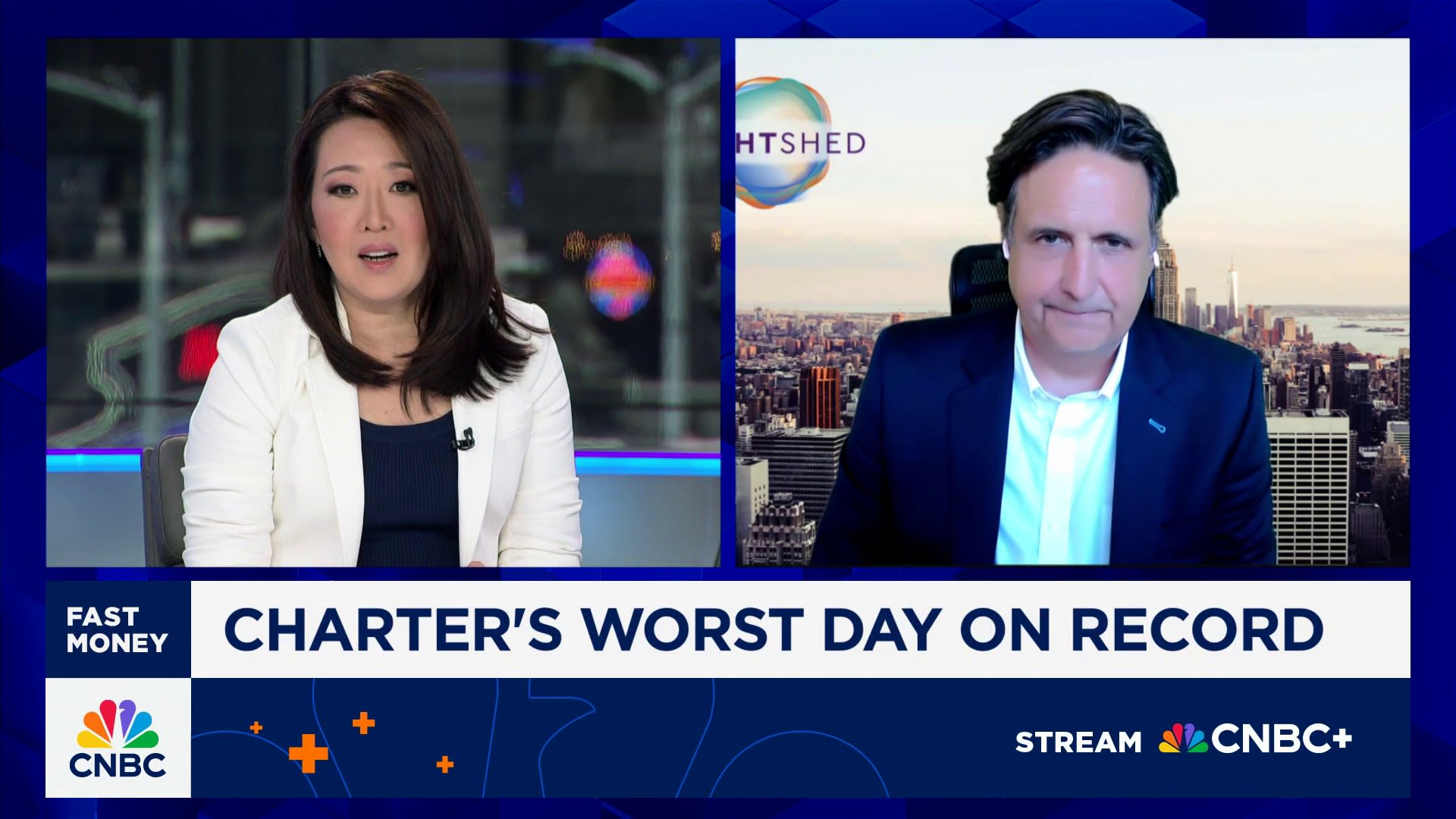 nims213's tweet card. Lightshed's Walter Piecyk joins 'Fast Money' to talk what led to Charter's worst trading day on record and where the stock and telecom space go from here.