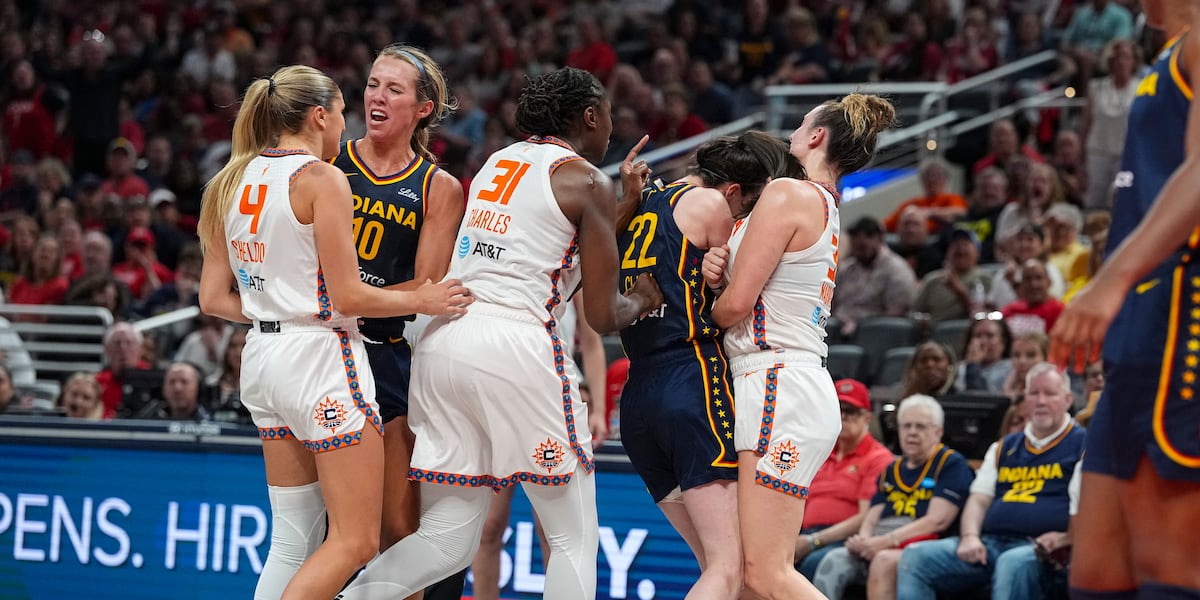 WCTVSports's tweet card. The WNBA has upgraded the technical foul on Connecticut’s Marina Mabrey for shoving Caitlin Clark to the floor during Tuesday’s night game against Indiana.