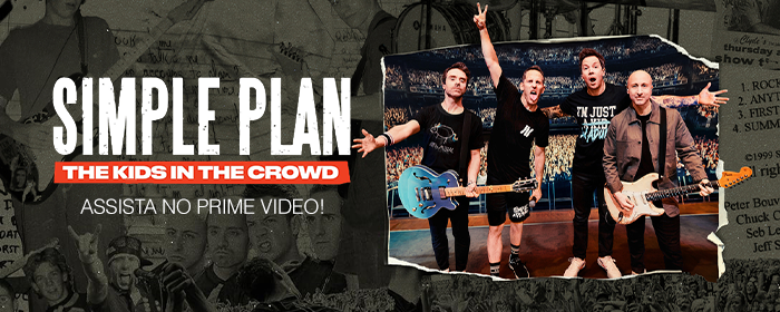 _SimplePlanBR's tweet card. No dia 8 de julho, no Prime Video, o Simple Plan lançou o documentário "The Kids in The Crowd", que celebra os 25 anos de banda. Leia mais!