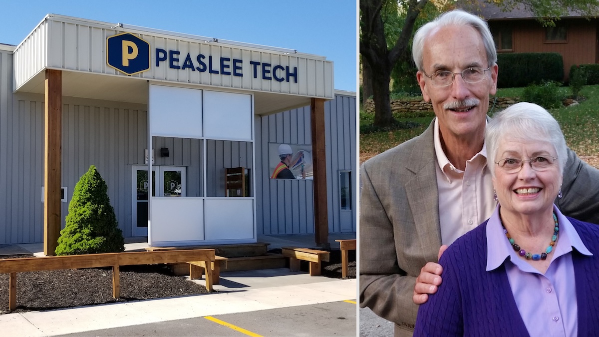 djavko's tweet card. A $100,000 gift from a KU professor emeritus will help Peaslee Tech open a scholarship fund for young people.