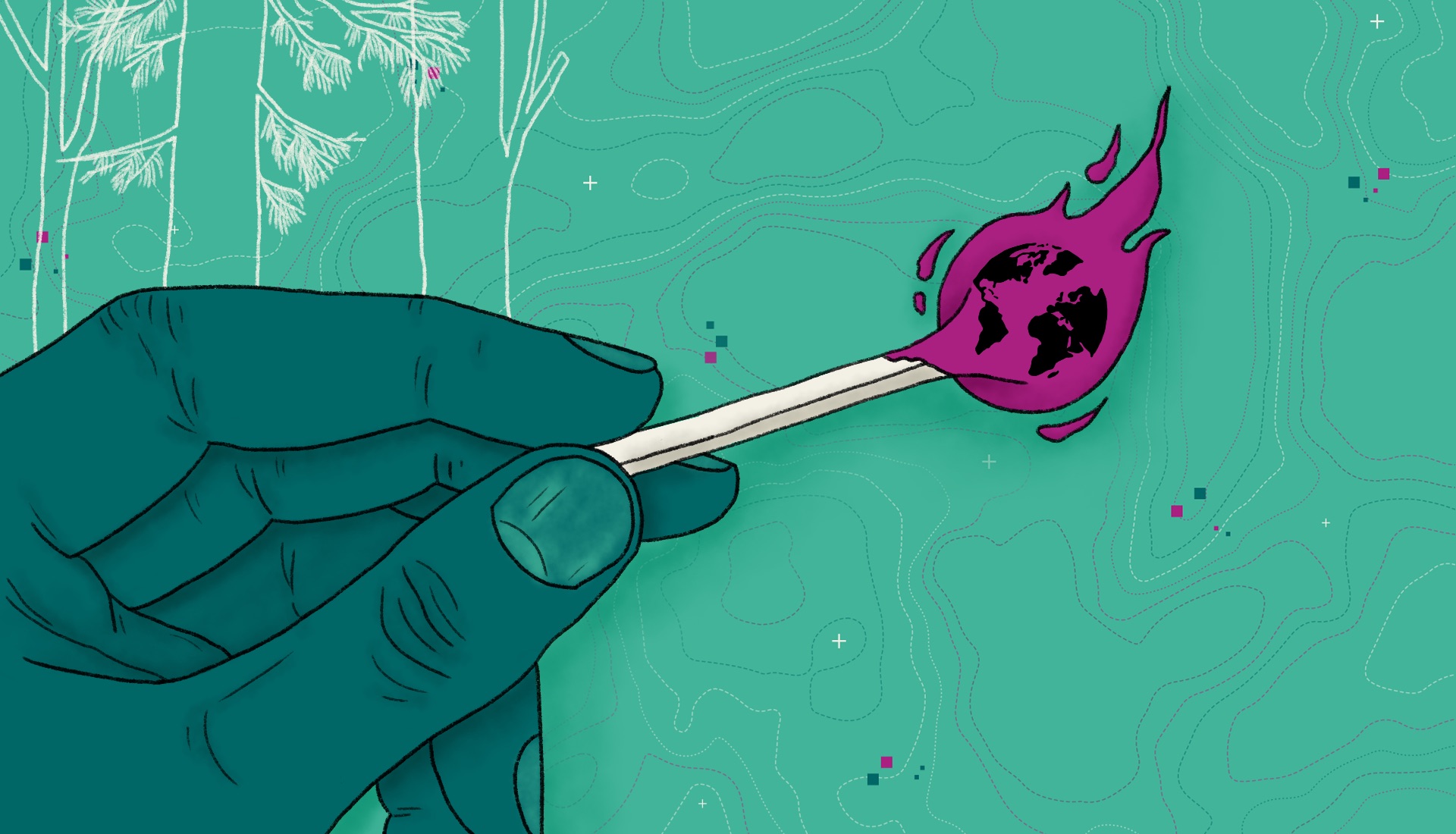 GlobalLF's tweet card. The climate crisis is fueling more severe wildfires, which produce carbon emissions, which cause further warming. Meet the fire feedback loop.