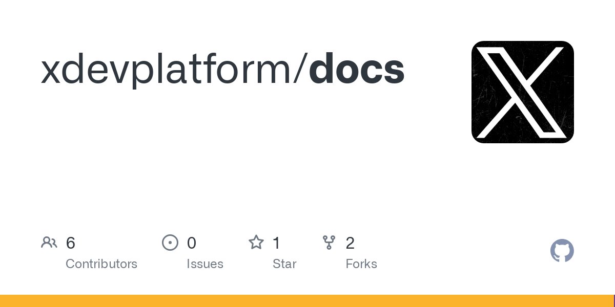 dankvr's tweet card. Contribute to xdevplatform/docs development by creating an account on GitHub.