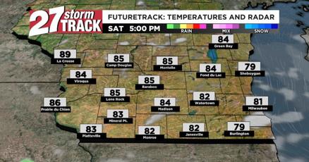 CamHopmanWx's tweet card. Scattered showers will give way to a pleasant start to the weekend.