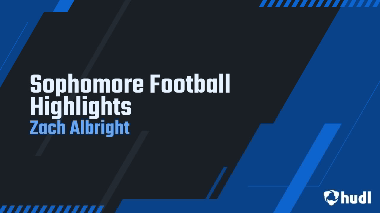 ZachAlbright27's tweet card. Sophomore Football Highlights
