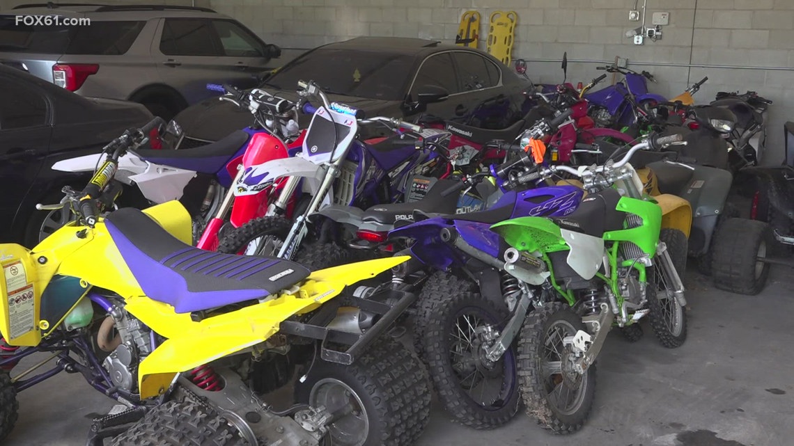 FOX61News's tweet card. Connecticut is cracking down on illegal dirt bike and ATV riding on city streets. New legislation allows police to destroy the dirt bikes and ATVs they seize.