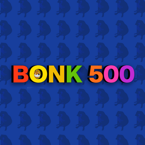 Bonk_500's tweet card. Only the greatest stonks make the BONK500