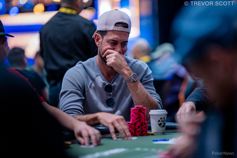 langfordmh's tweet card. On a river reading Q♠5♦Q♦4♠J♣, Martin Kabrhel had placed a bet of 140,000 but was soon faced by an all-in raise from Nick Schulman up to 342,000. Schulman, always even-keel, stomached the table talk...
