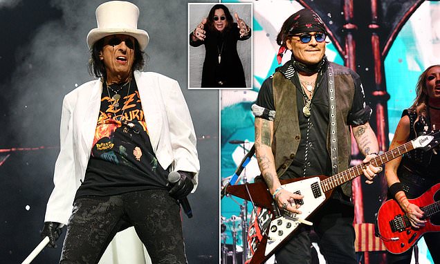 ReemDepp's tweet card. Johnny Depp joined Alice Cooper on stage at his gig in London's O2 Arena to honour the late Ozzy Osbourne in a special tribute on Friday night.
