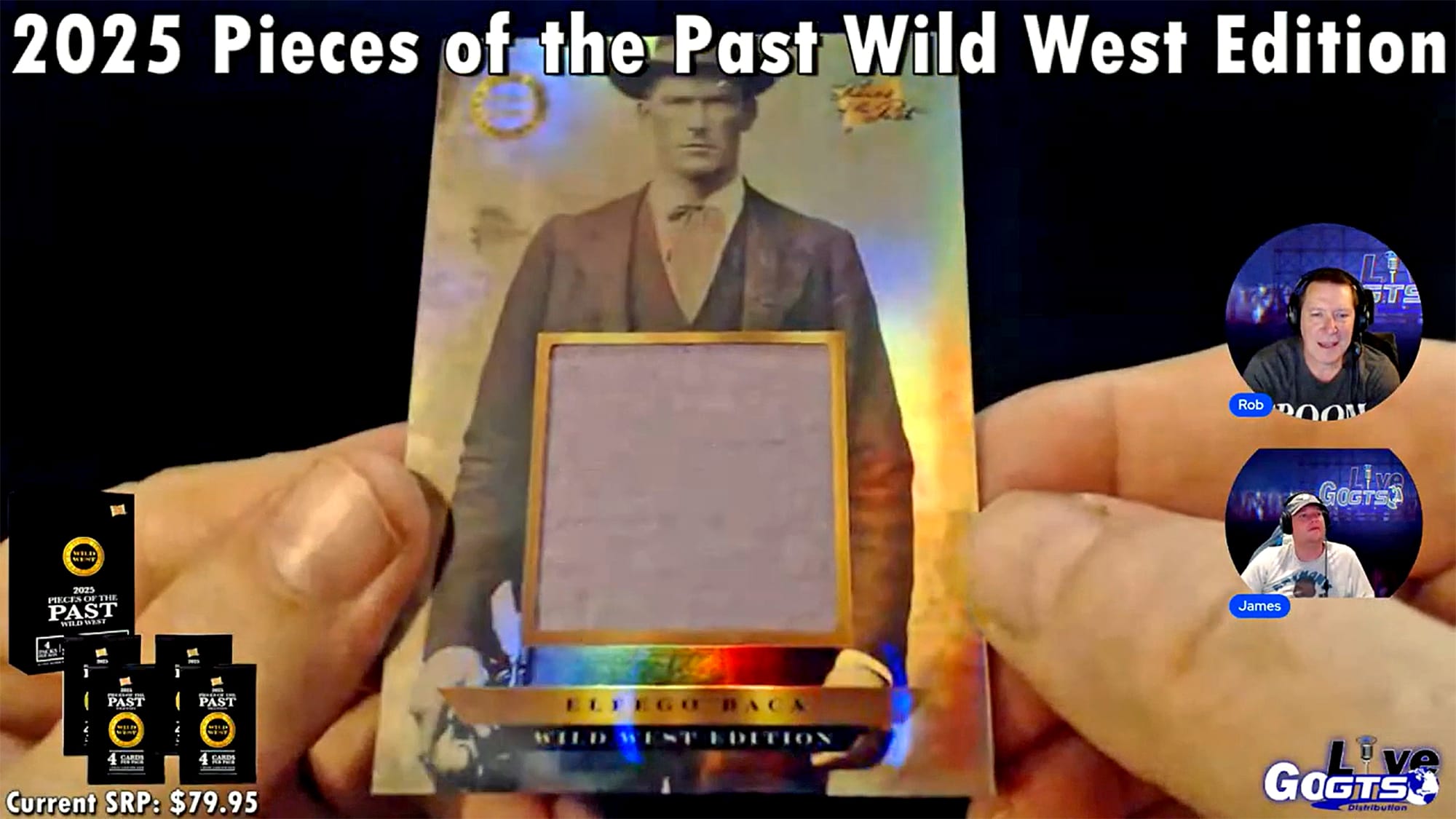 GoGTSLive's tweet card. Box Break: 2025 Pieces of the Past Wild West Edition - The guys from Go GTS Live ripped a box of this unique trading card product from July 24th's episode!