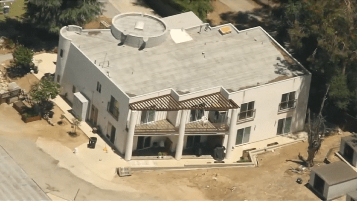 NBCLA's tweet card. The homeowner is accused of running a cult with aspiring TikTok influencers.