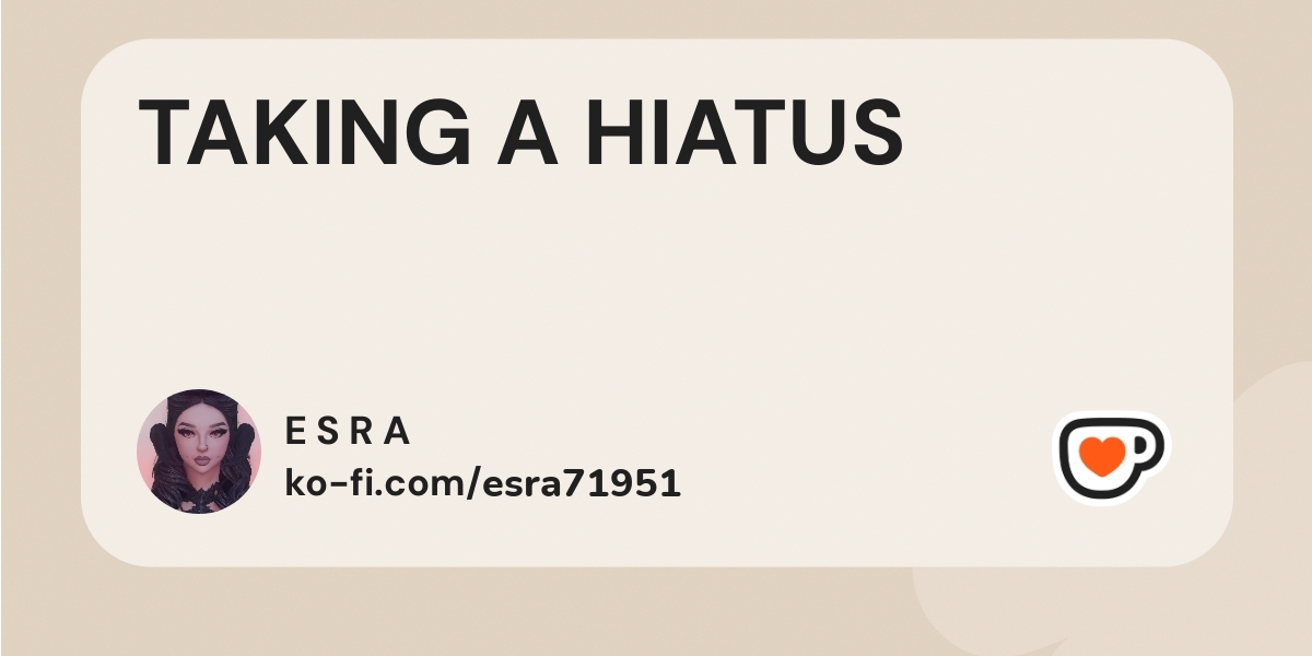 Esraffxiv's tweet card. E S R A published a post on Ko-fi