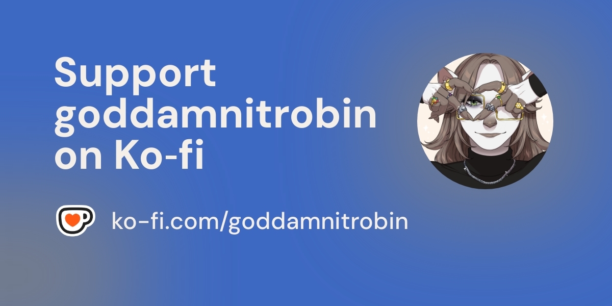 goddamnitrobin1's tweet card. Become a supporter of goddamnitrobin today!