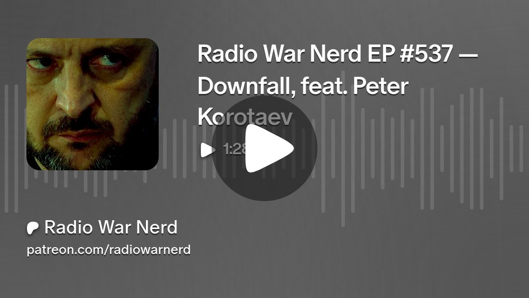 RadioWarNerd's tweet card. Get more from Radio War Nerd on Patreon