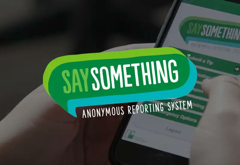 MHSBlueDevils's tweet card. Say Something Anonymous Reporting System allows users to submit secure tips to help at-risk people before they hurt themselves or others. Learn more.