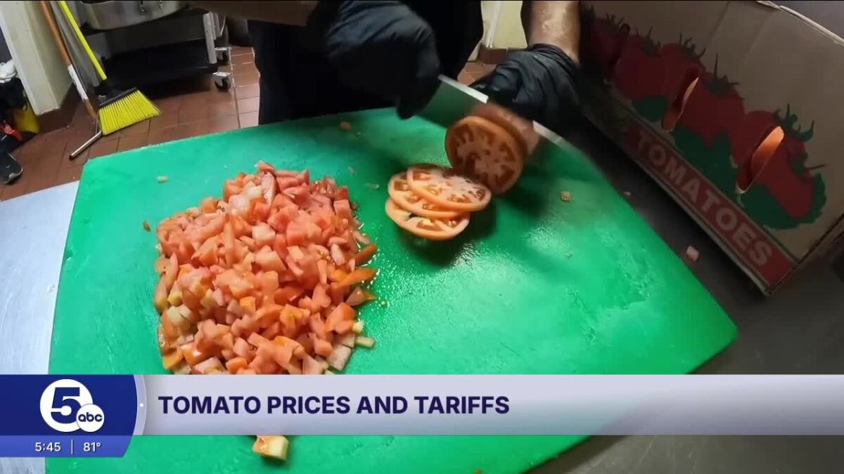 WEWS's tweet card. Whether it’s pizza, pasta or salsa, tomatoes are the backbone of many restaurant kitchens across Northeast Ohio. But a new tariff on imported tomatoes could leave some local businesses in a squeeze.