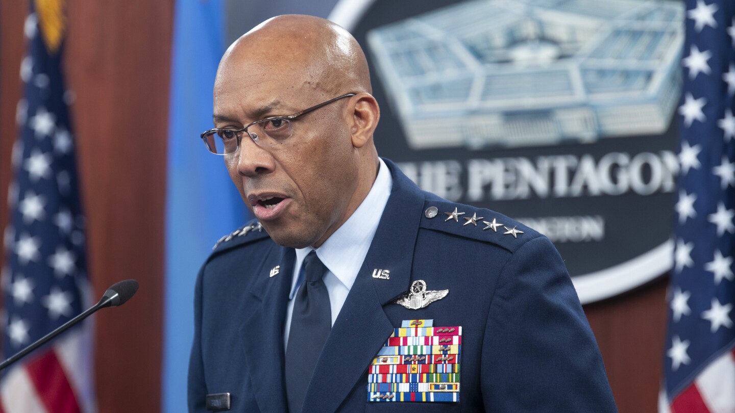 Flynn2022's tweet card. President Donald Trump has abruptly fired Air Force Gen. CQ Brown Jr. as chairman of the Joint Chiefs of Staff. The move Friday sidelines a history-making fighter pilot and respected officer as part...